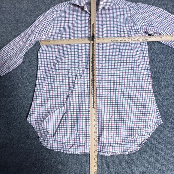 Etro Shirt Mens 42 Large Multicolor Check Plaid Made in Italy Long Sleeve Cotton - Picture 8 of 12